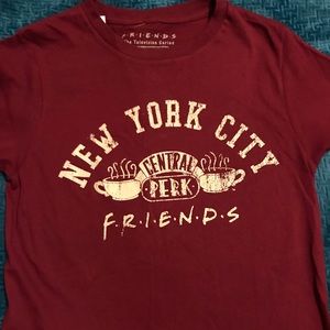 NWT Friends tv show NYC Logo cherry top for women size XS